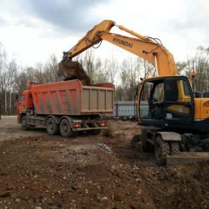 Аренда колесного гpeйфepного экскаватора «Hyundai R210W 9S»